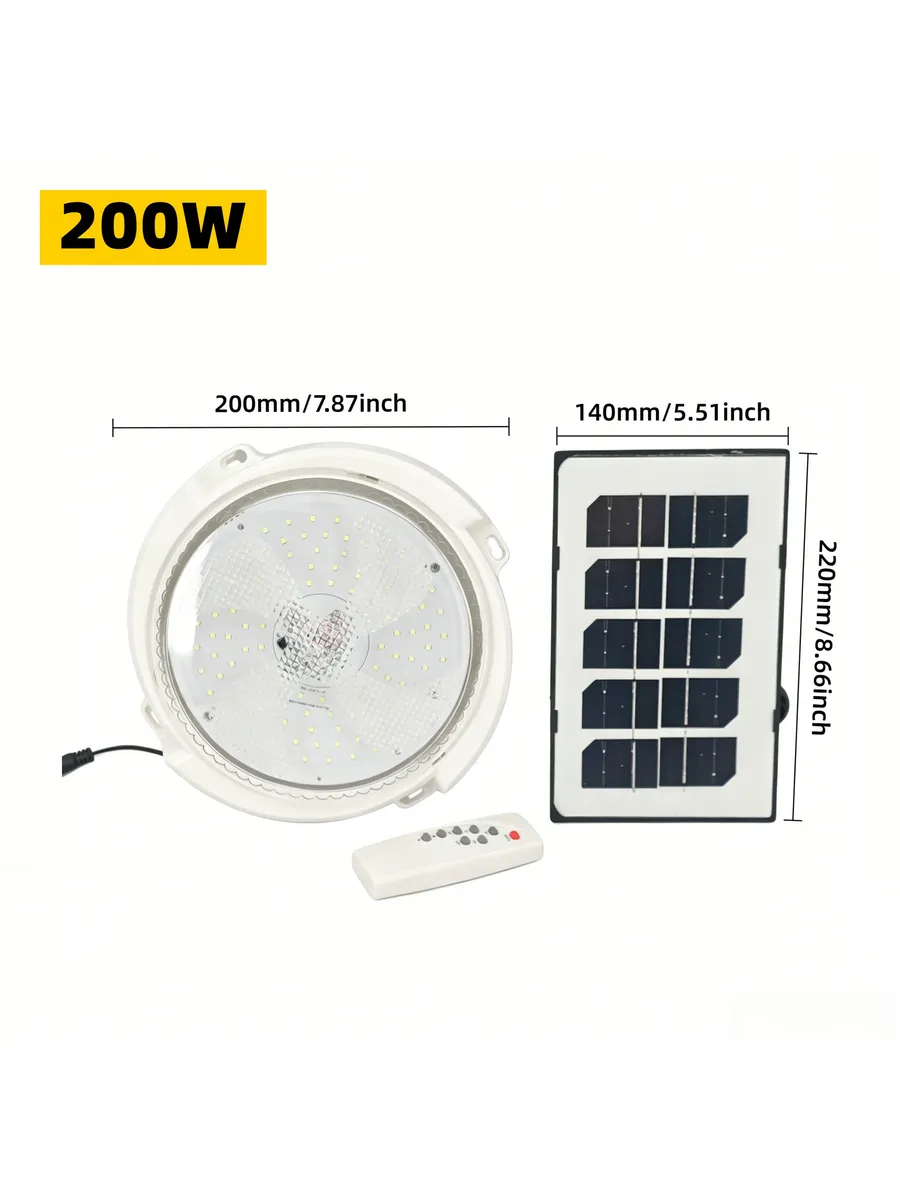 Солнечный потолочный светильник с пультом 200W