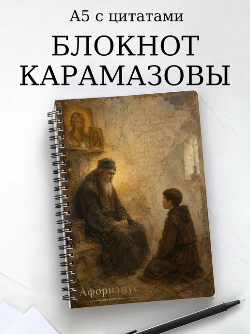 Блокнот Братья Карамазовы с мотивирующими цитатами