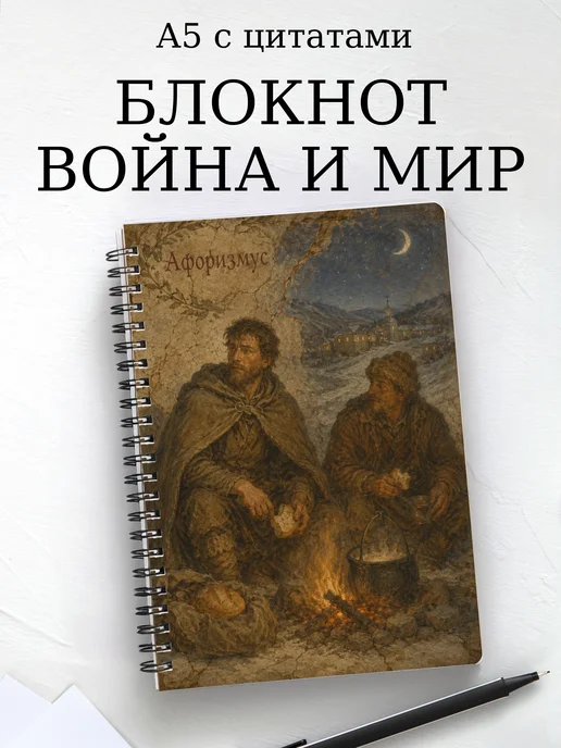 Блокнот Война и мир с мотивирующими цитатами