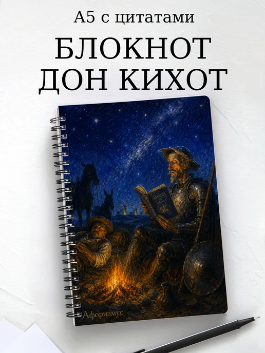 Блокнот Дон Кихот с мотивирующими цитатами