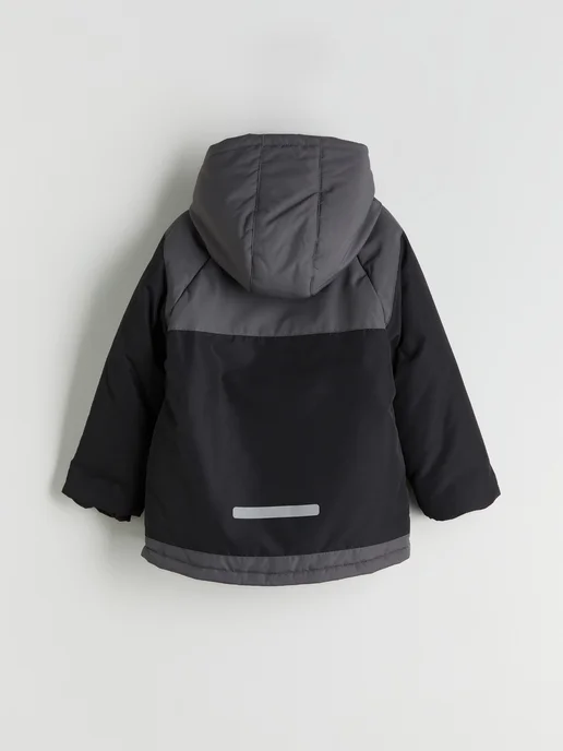 LC Waikiki Лыжная Куртка Для Мальчиков С Капюшоном, Color Block, черный, фото 6