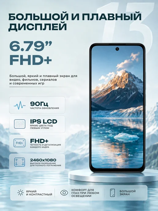 Смартфон Xiaomi 13 8/256 ГБ, голубой, фото 2