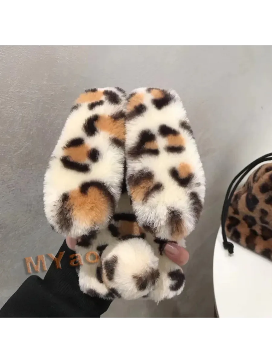 Чехол для Samsung Galaxy S22 Ultra, Bai leopard, мех