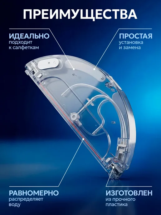 Filterix Держатель тряпок, резервуар для робот пылесоса Xiaomi C1, вариант, фото 4