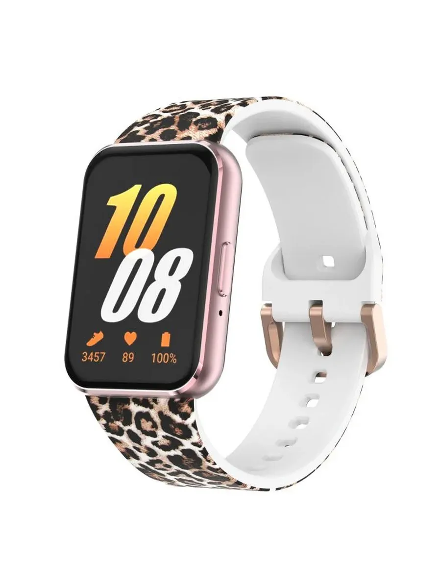 Силиконовый ремешок для Samsung Galaxy Fit 3 Brown Leopard P