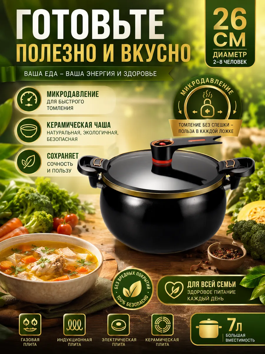 Казан чугунный с крышкой узбекский для плова 7 литров