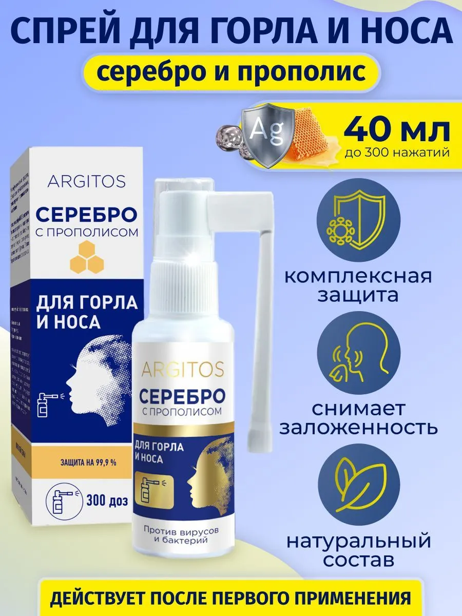 ARGITOS / Спрей для горла и носа с прополисом на основе Колл