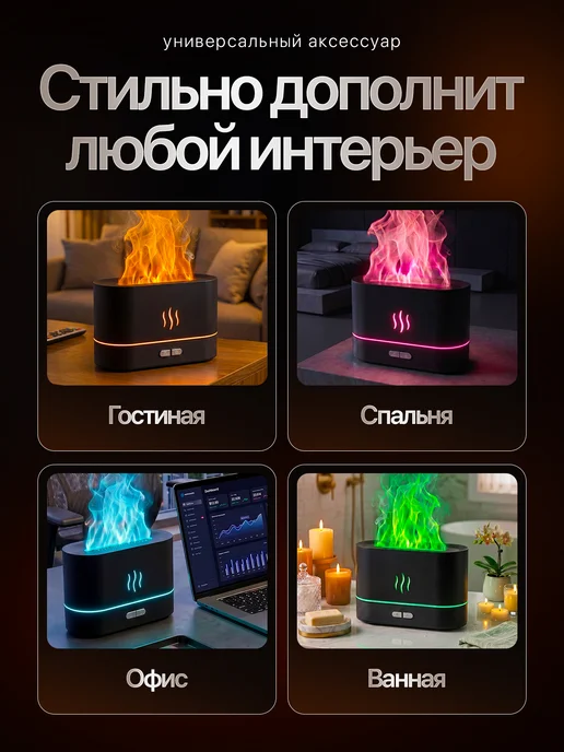 TECHVION Увлажнитель воздуха для дома с аромадиффузором и подсветкой, вариант, фото 6