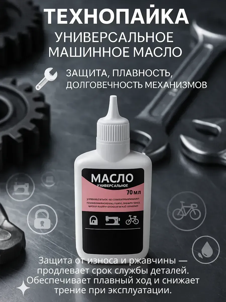Универсальное масло смазка для швейных машин и техники
