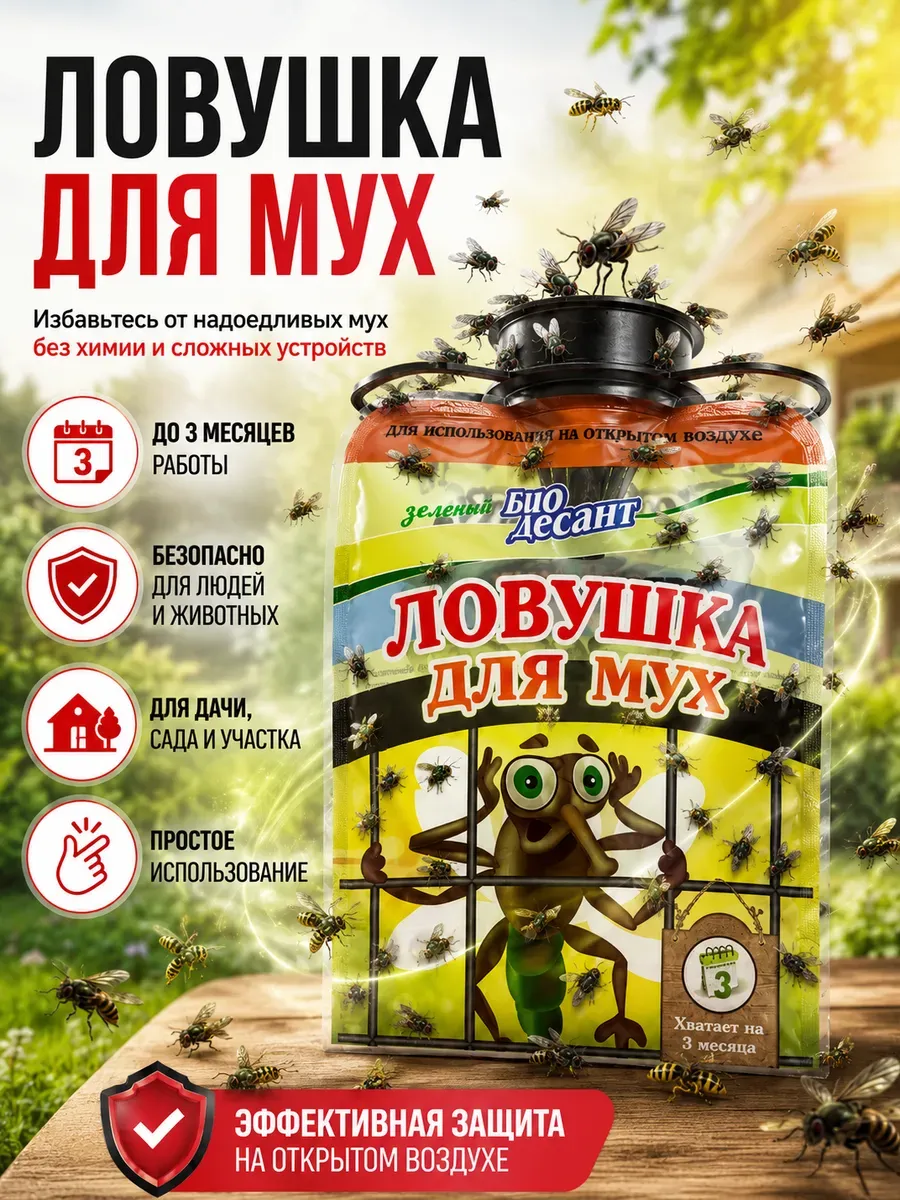 Пакет ловушка для мух и ос