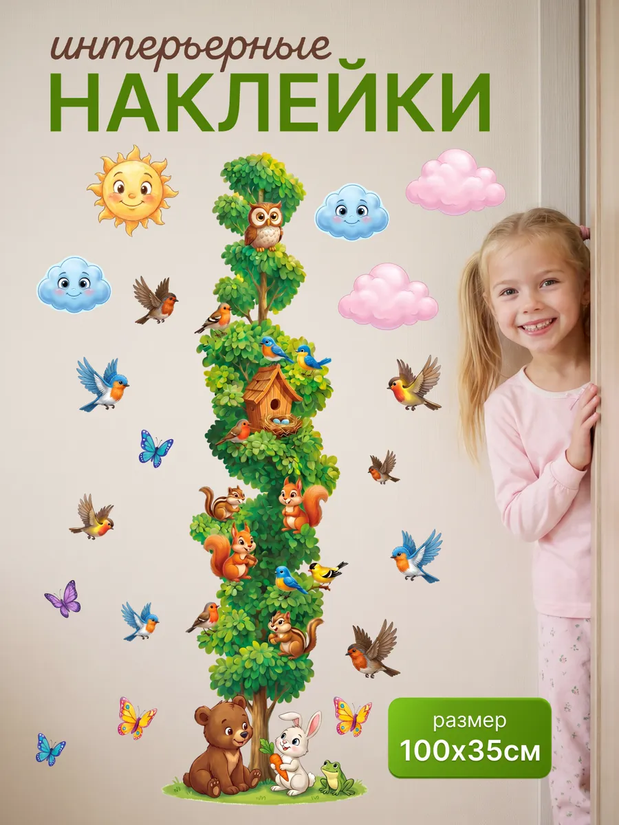 Наклейки на стену для детей интерьерные детские