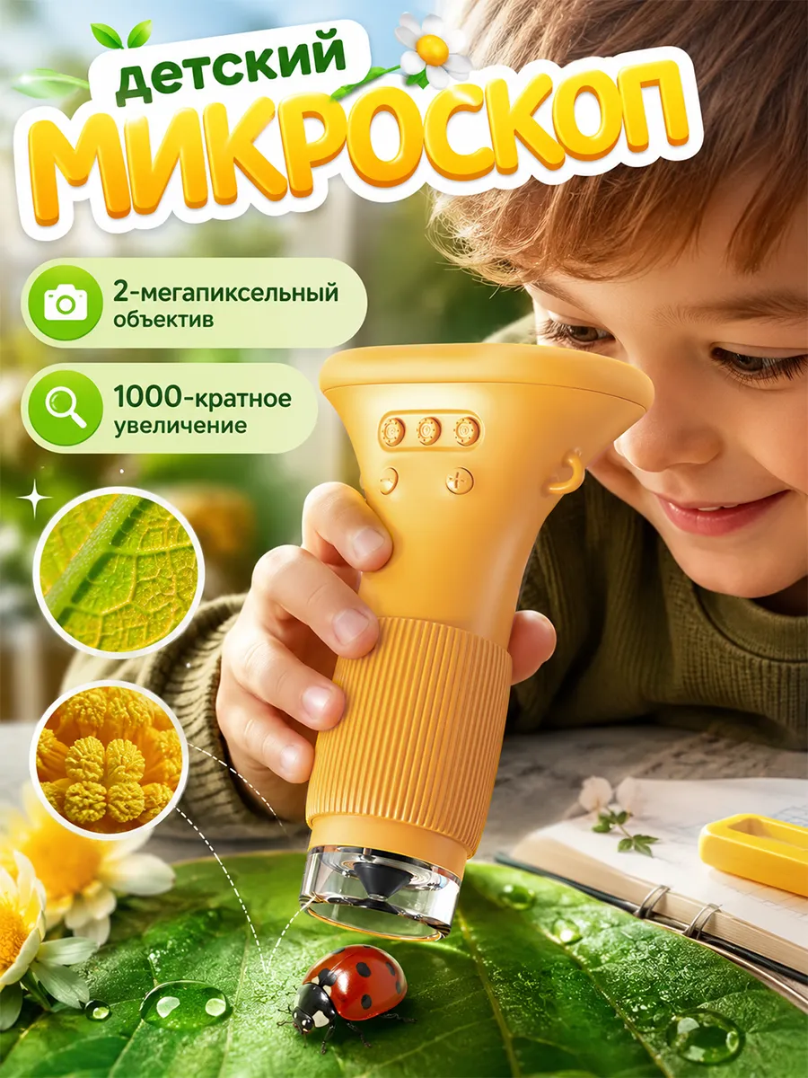 Цифровой детский микроскоп