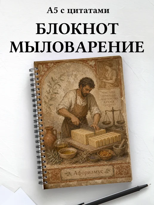 Блокнот Мыловарение с мотивирующими цитатами