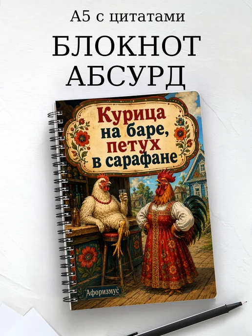 Блокнот Абсурдный юмор с мотивирующими цитатами
