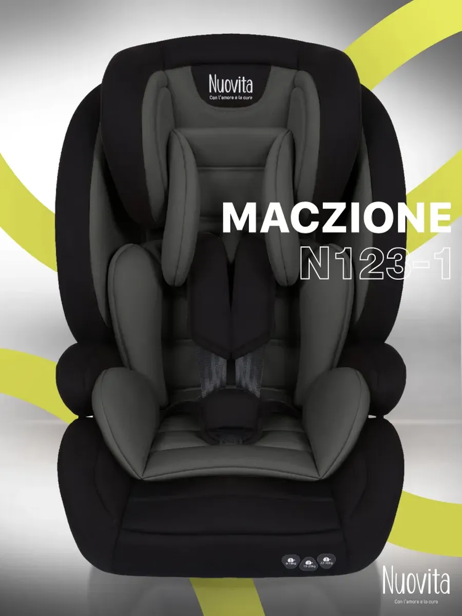 Универсальное детское автокресло Maczione N123-1 (9-36 кг) с