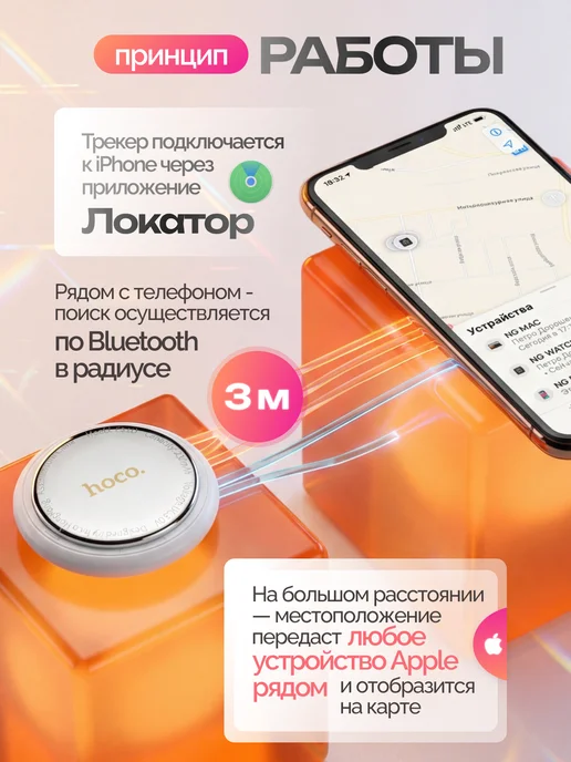 GWENYN GPS трекер, bluetooth метка, apple, вариант, фото 3