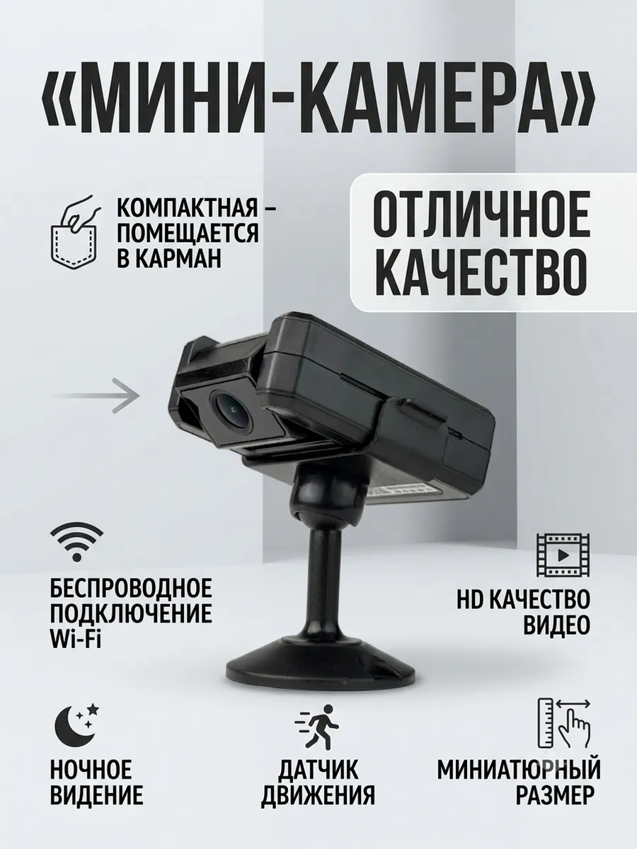 Мини камера видеонаблюдения Wi-fi