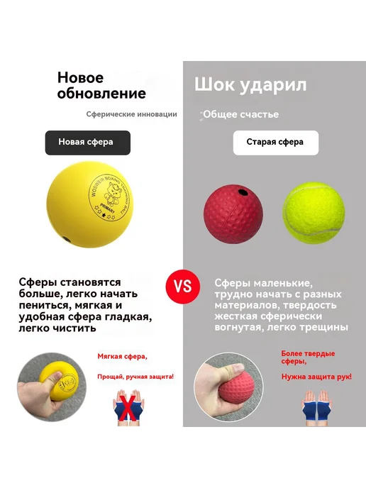 Бокс тренировочный реактивный мяч, вариант, фото 3