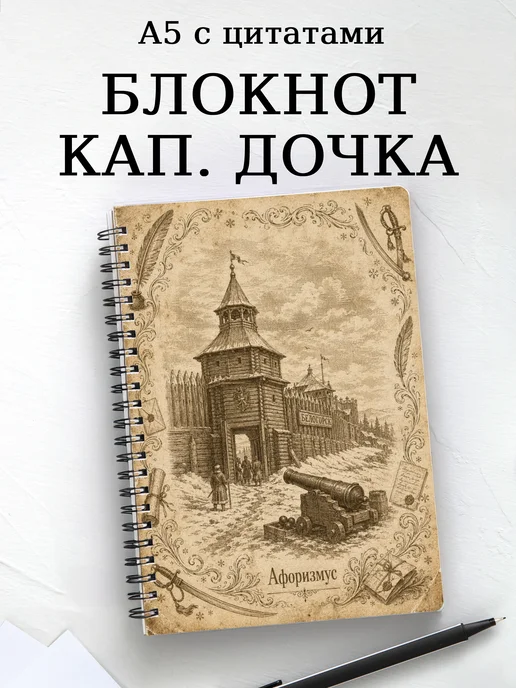 Блокнот Капитанская дочка с мотивирующими цитатами