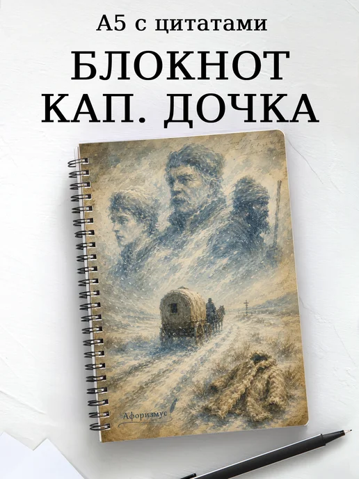 Блокнот Капитанская дочка с мотивирующими цитатами