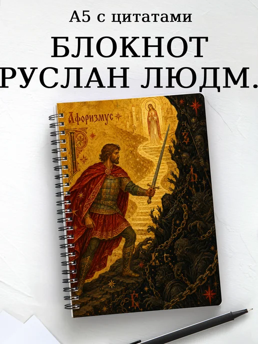 Блокнот Руслан и Людмила с мотивирующими цитатами
