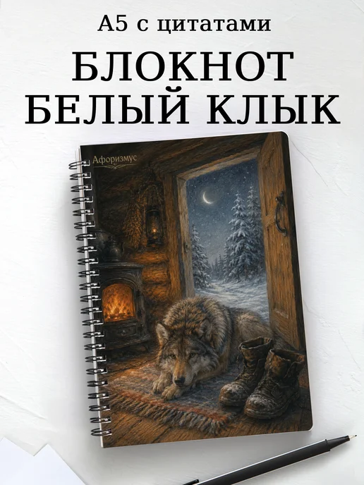 Блокнот Белый Клык с мотивирующими цитатами