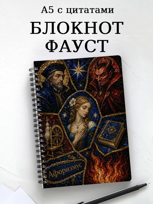 Блокнот Фауст с мотивирующими цитатами