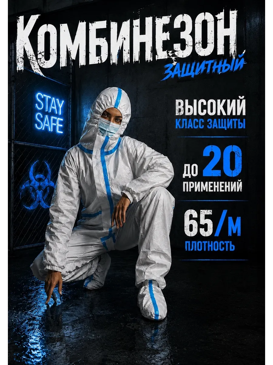 Костюм многоразовый защитный антиклещ каспер рабочий