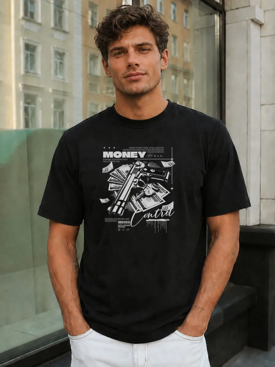 Футболка Money Control с принтом streetwear