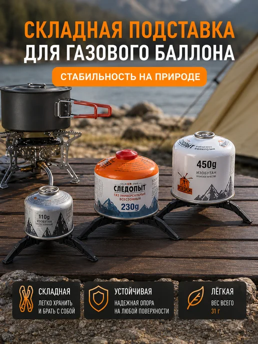 Складная подставка-тренога для газового баллона, вариант, фото 2