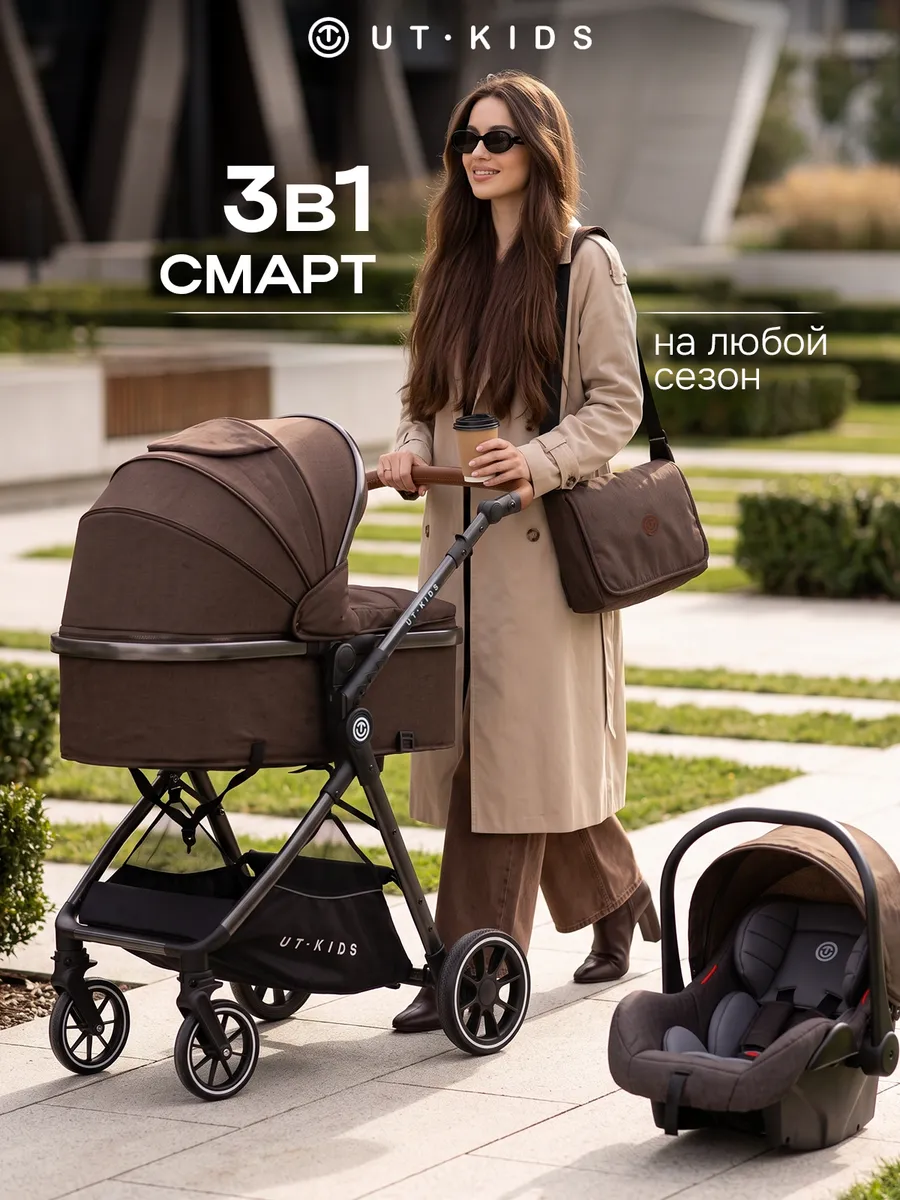 Коляска для новорожденных 3в1