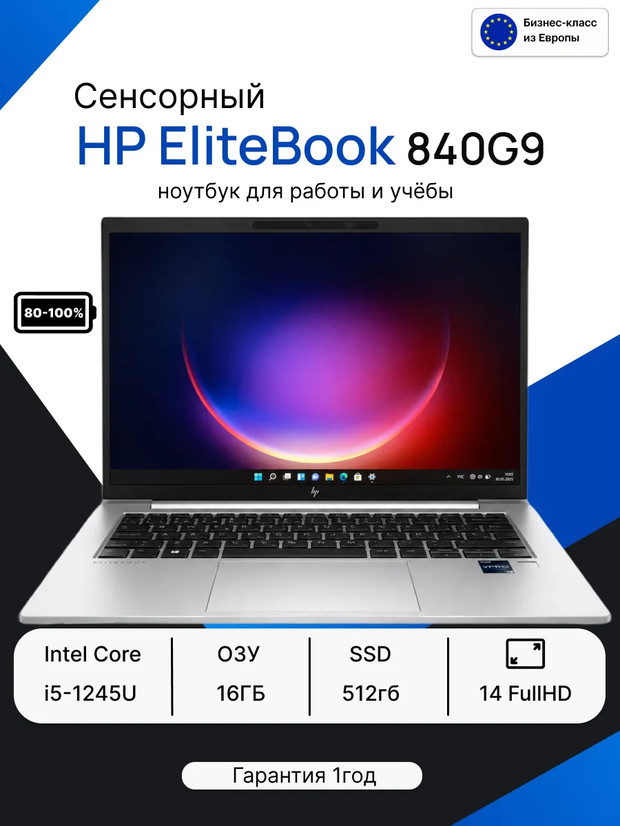 Сенсорный Ноутбук HP EliteBook 840 G9 i5 16 512ГБ