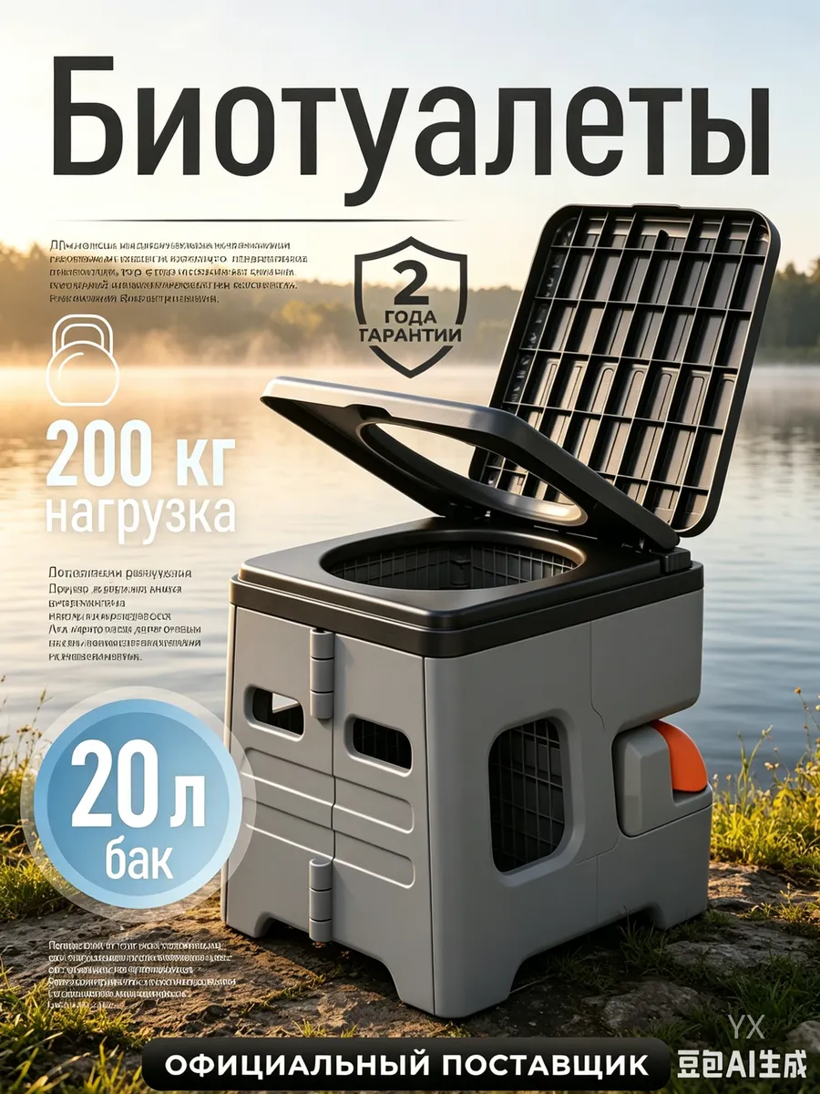 Биотуалет для дачи и дома без запаха с индикатором
