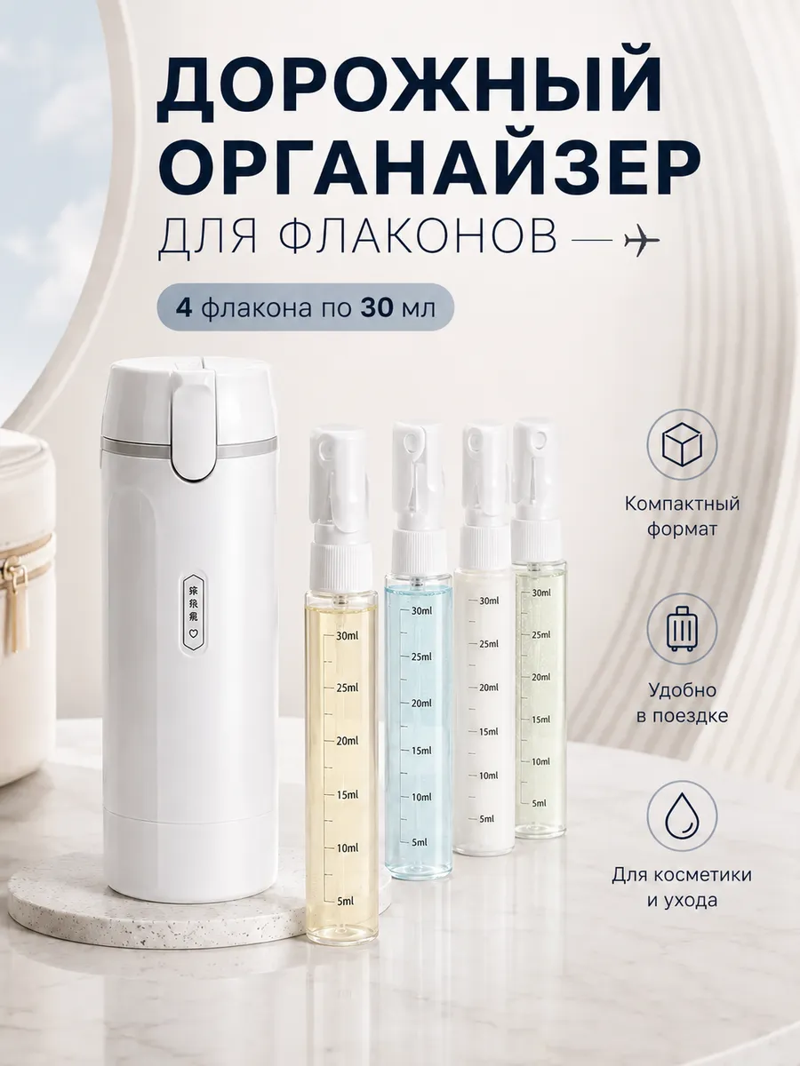 Дорожный набор флаконов, органайзер для путешествий
