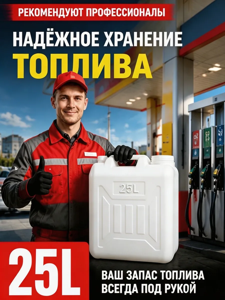 канистра для бензина 25л пластиковая