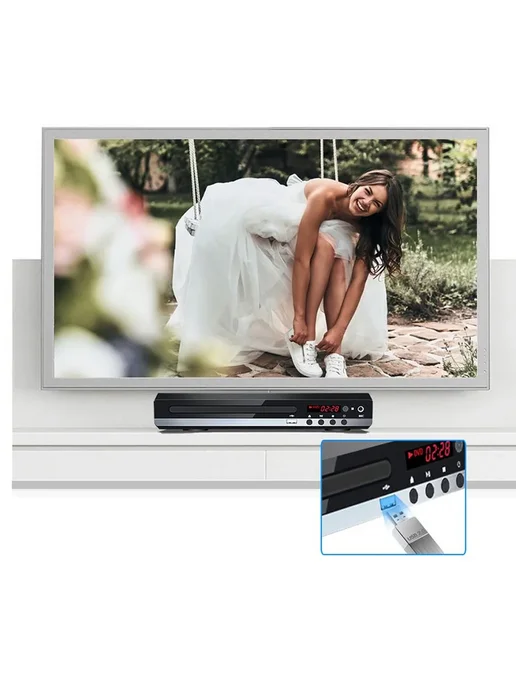 Домашний HD DVD видеоплеер GLZ33 Черный, черный, фото 5