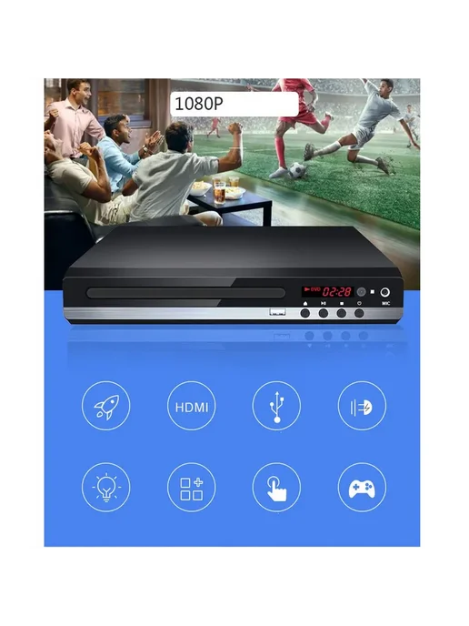 Домашний HD DVD видеоплеер GLZ33 Черный, черный, фото 6