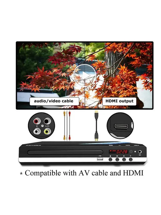 Домашний HD DVD видеоплеер GLZ33 Черный, черный, фото 8