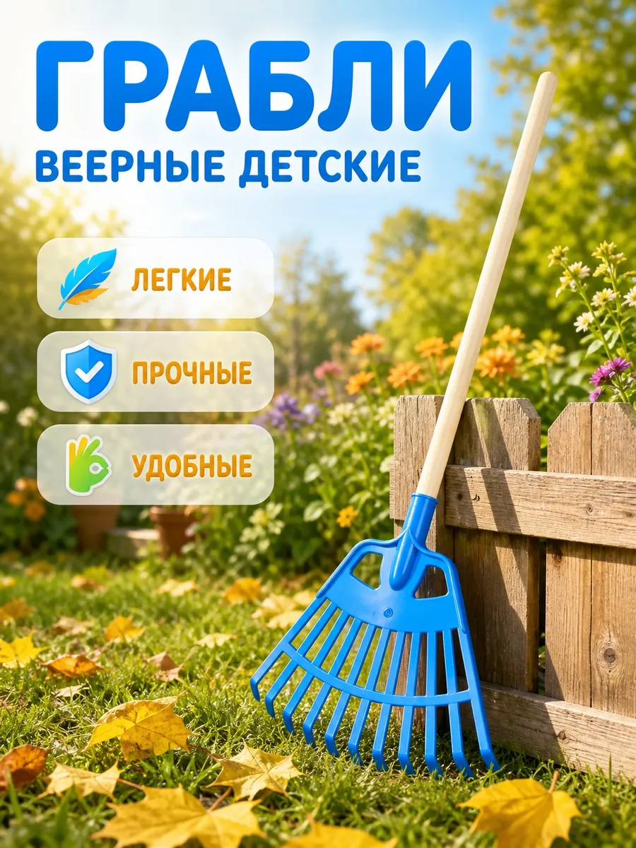 Грабли детские веерные 70 см