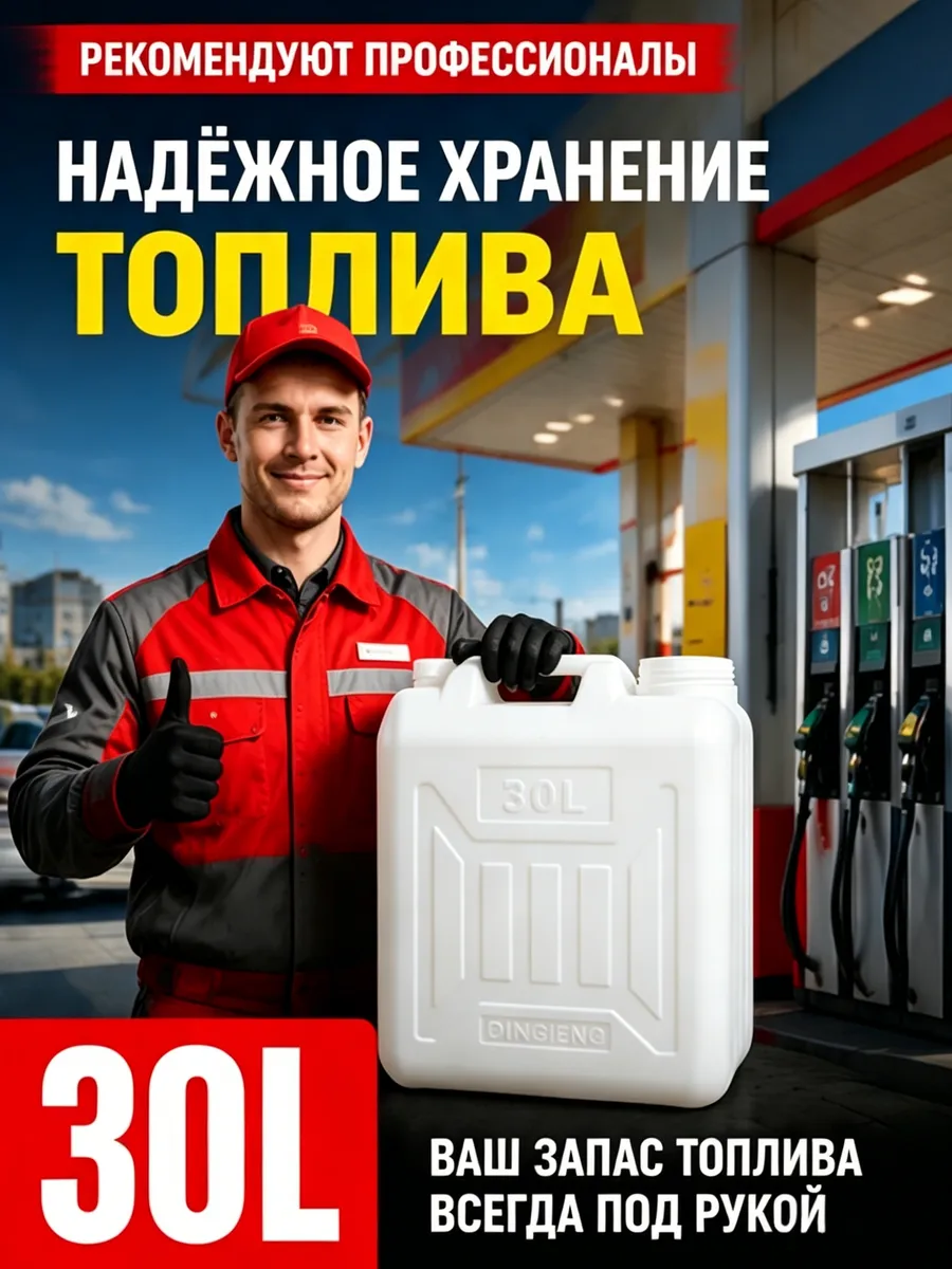 Канистра пластиковая для бензина взрывобезопасная