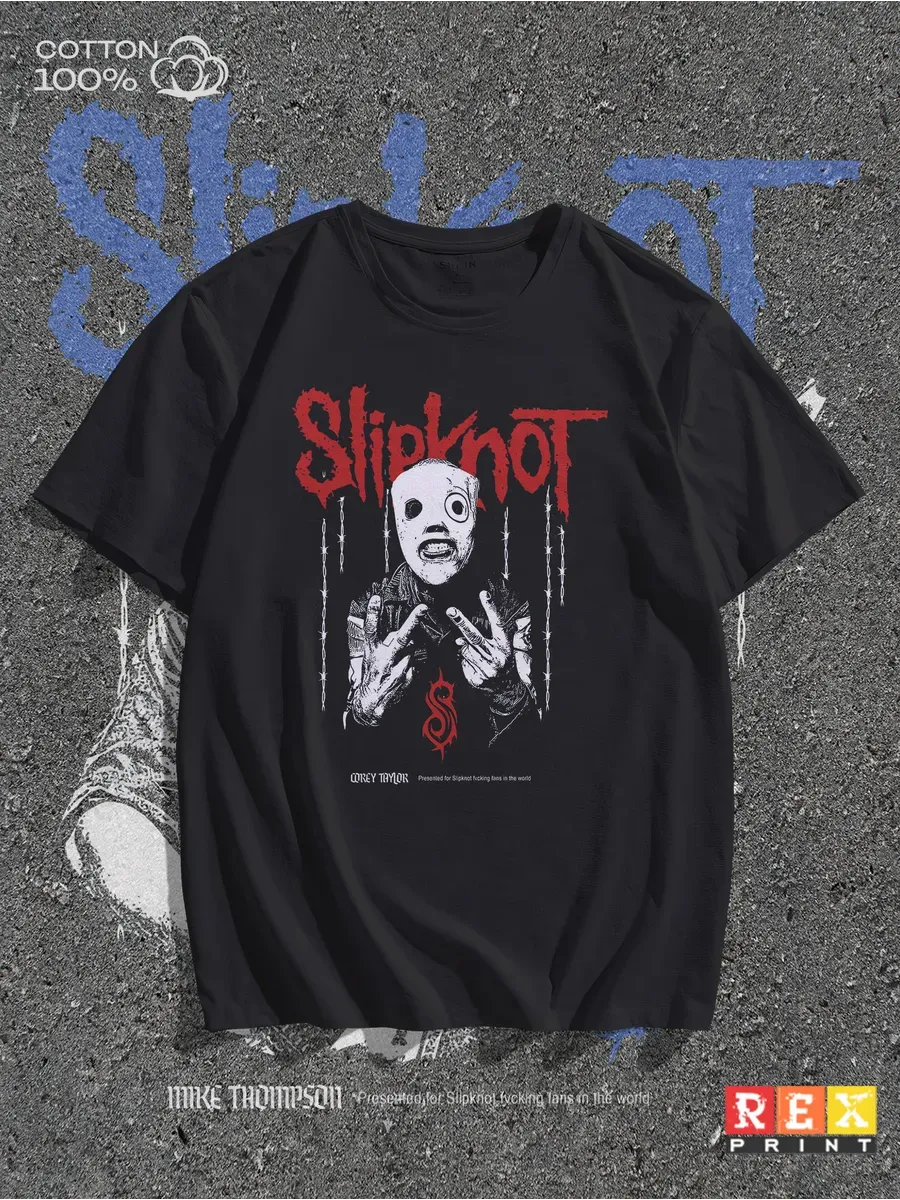 Футболка с принтом группа Slipknot