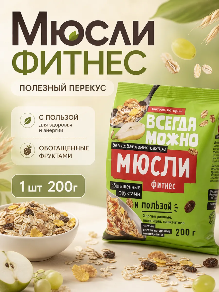 Мюсли Фитнес и польза 200г