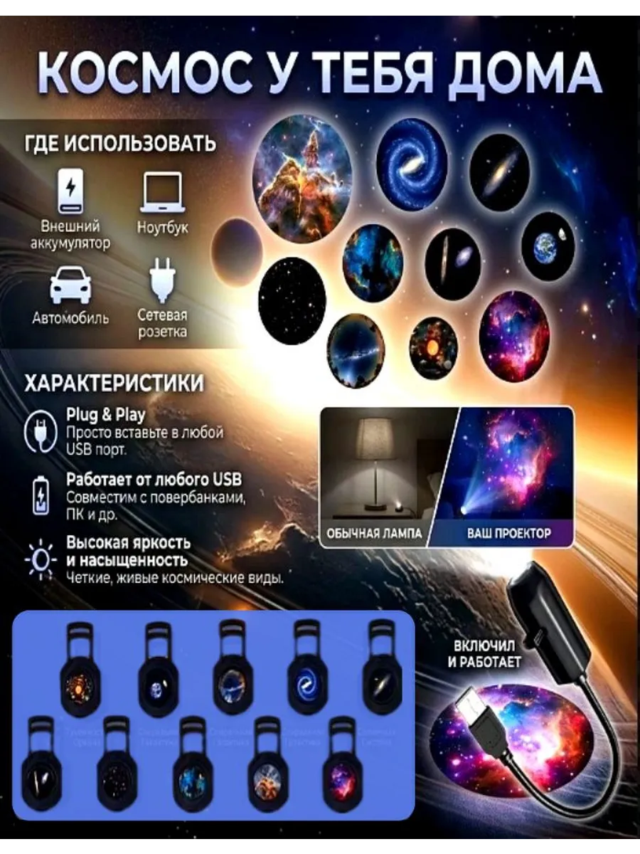 проектор ночник звездное небо