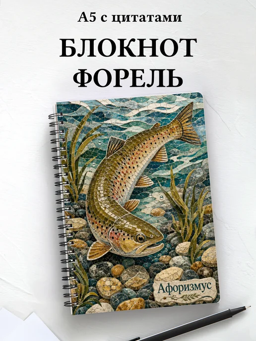 Блокнот Форель с мотивирующими цитатами