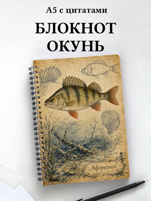 Блокнот Окунь с мотивирующими цитатами
