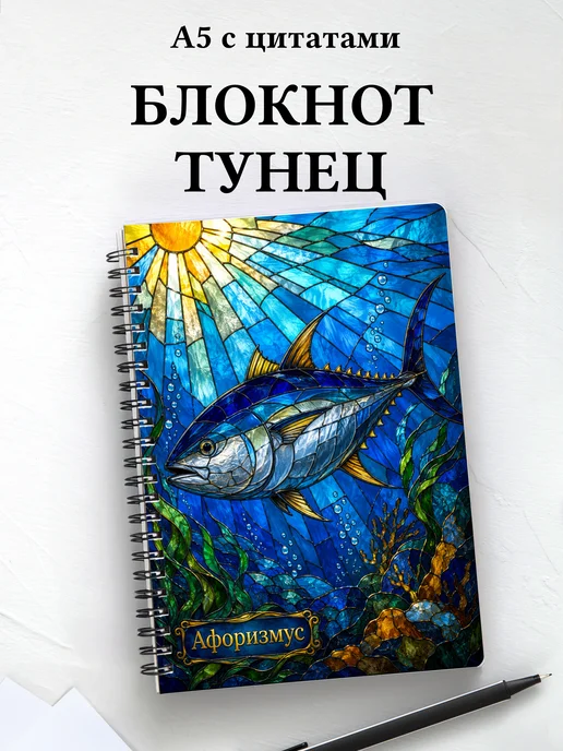 Блокнот Тунец с мотивирующими цитатами