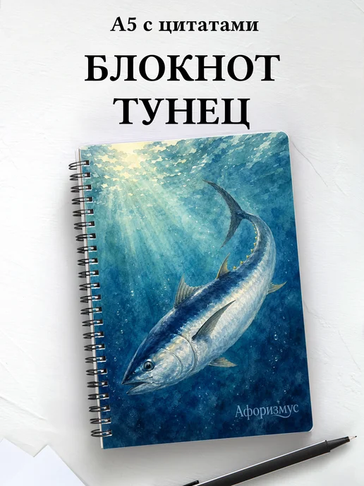 Блокнот Тунец с мотивирующими цитатами