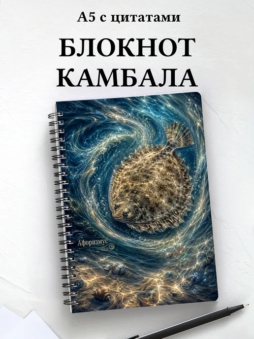 Блокнот Камбала с мотивирующими цитатами