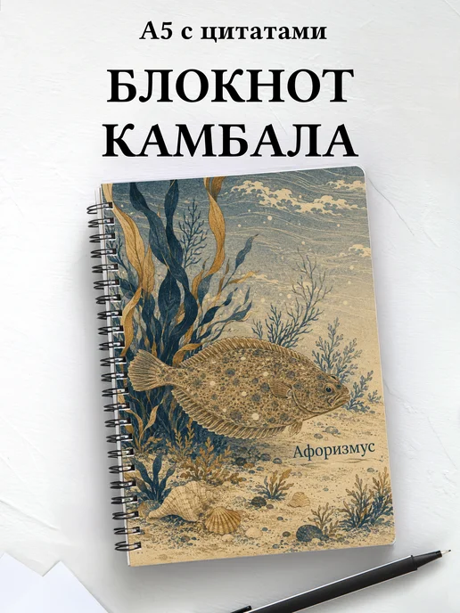 Блокнот Камбала с мотивирующими цитатами