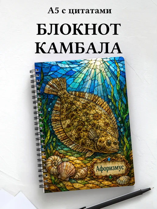 Блокнот Камбала с мотивирующими цитатами